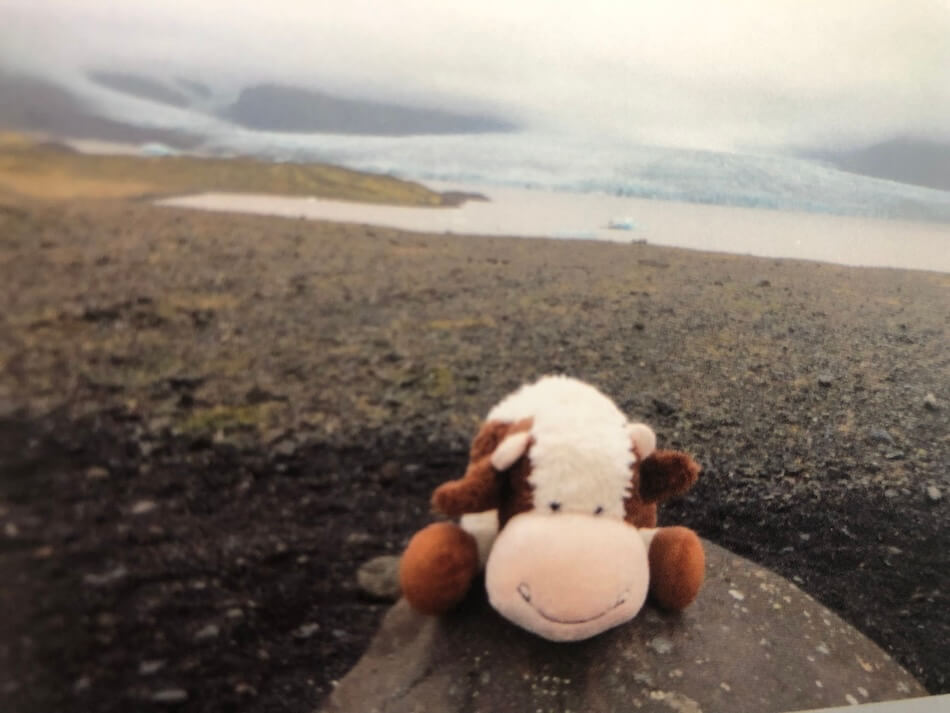 Mascotte voyage Squeezie en Islande