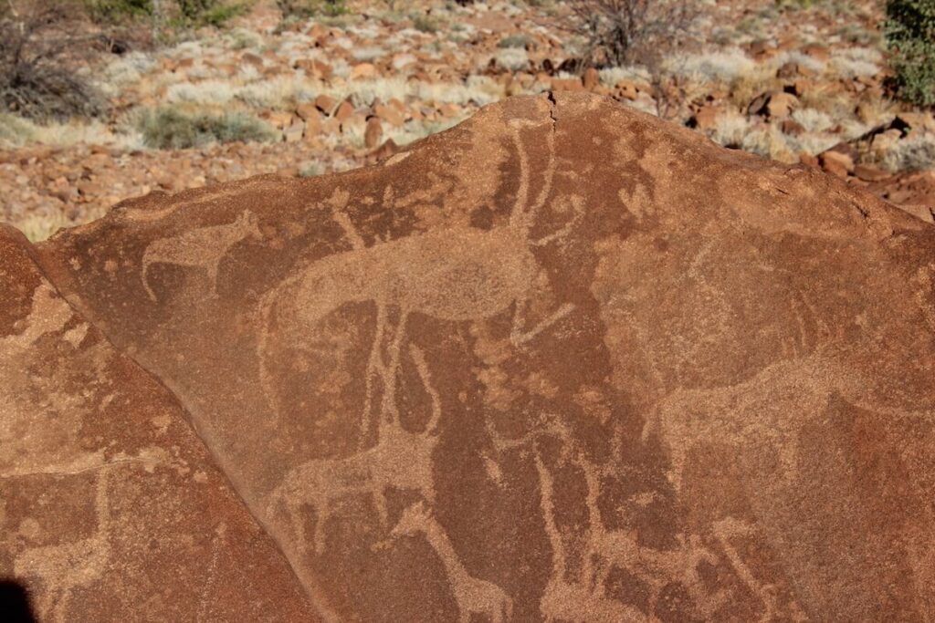 Les gravures Rupestres de Twylfelfontein Namibie